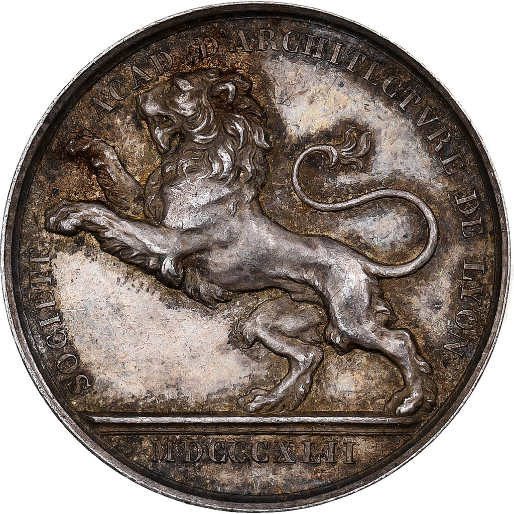 Francja, medal, Lyon et Lyonnais, Société Académique d'Architecture, 1842