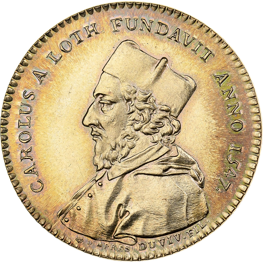 France, Token, Champagne Ardennes, Université de Reims, 1756, Copper, Refrappe