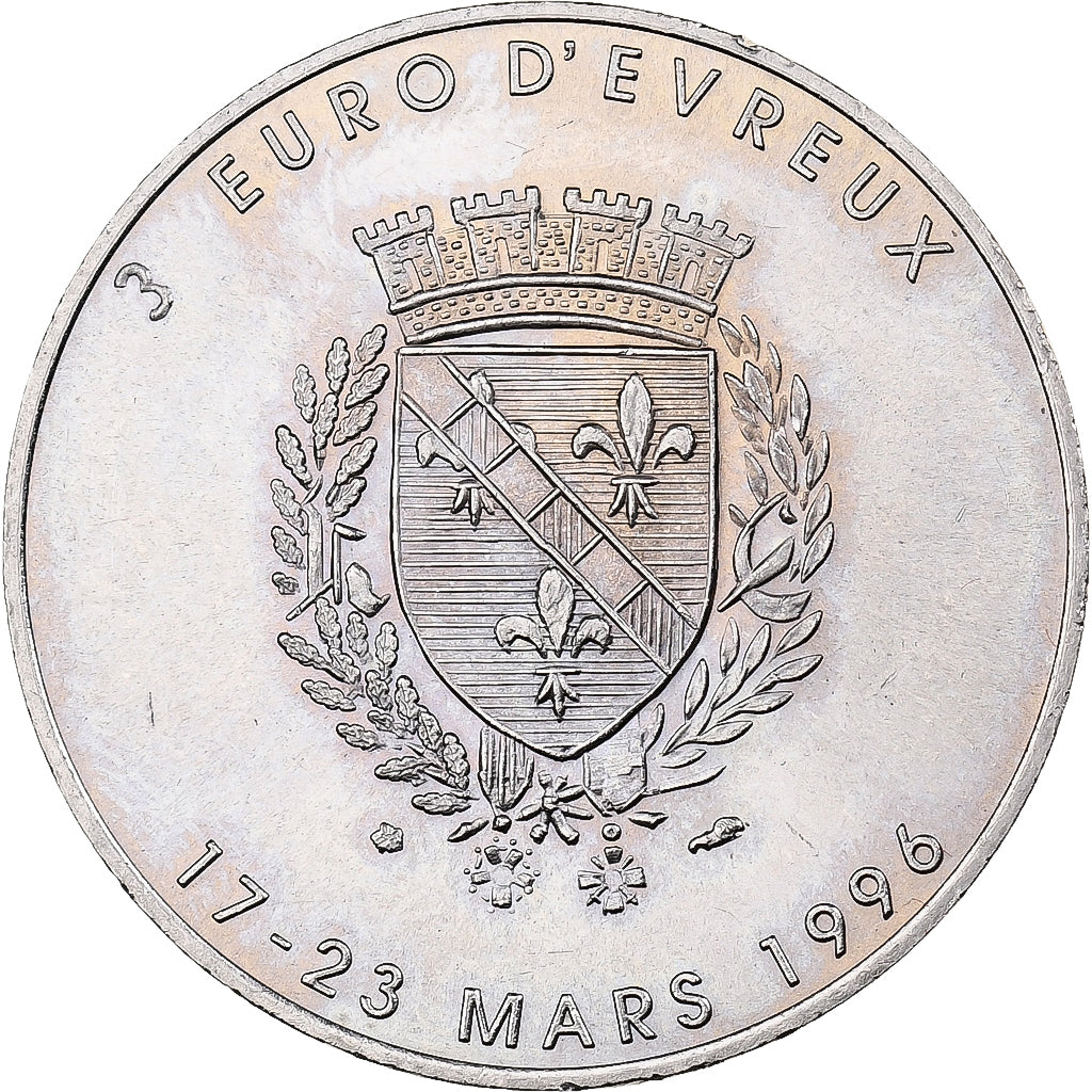France, Medal, Amicale numismatique d'Evreux, 1996, Copper-nickel, AU(55-58)