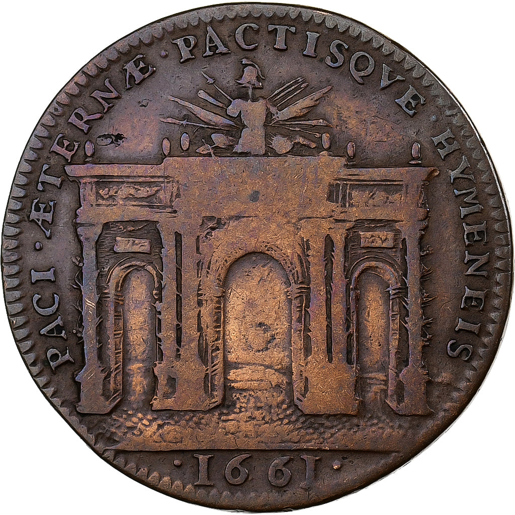 Frankreich, betaalpenning, Louis XIV, Mariage du Roi, 1661, Kupfer, SS