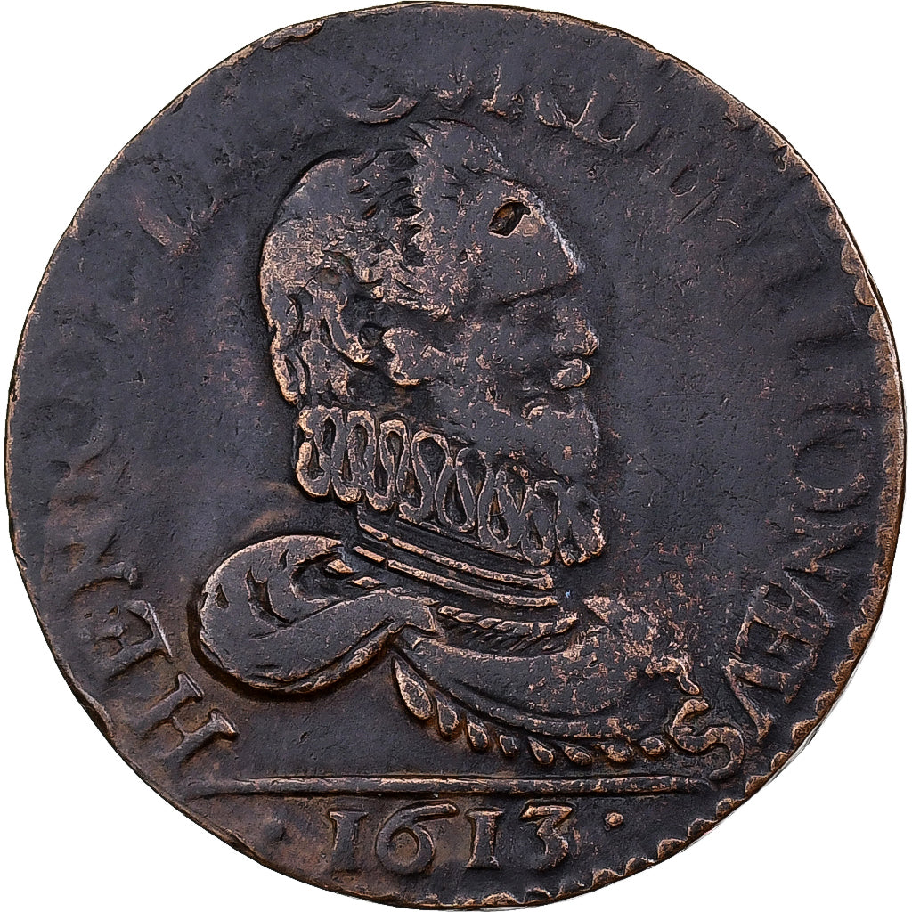 Principality of Sedan, Henri de la Tour d'Auvergne, Liard, 1613, Sedan, Copper