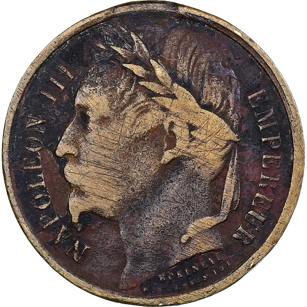 France, Jeton, Napoléon III, Rétablissement de l'Empire par le Suffrage