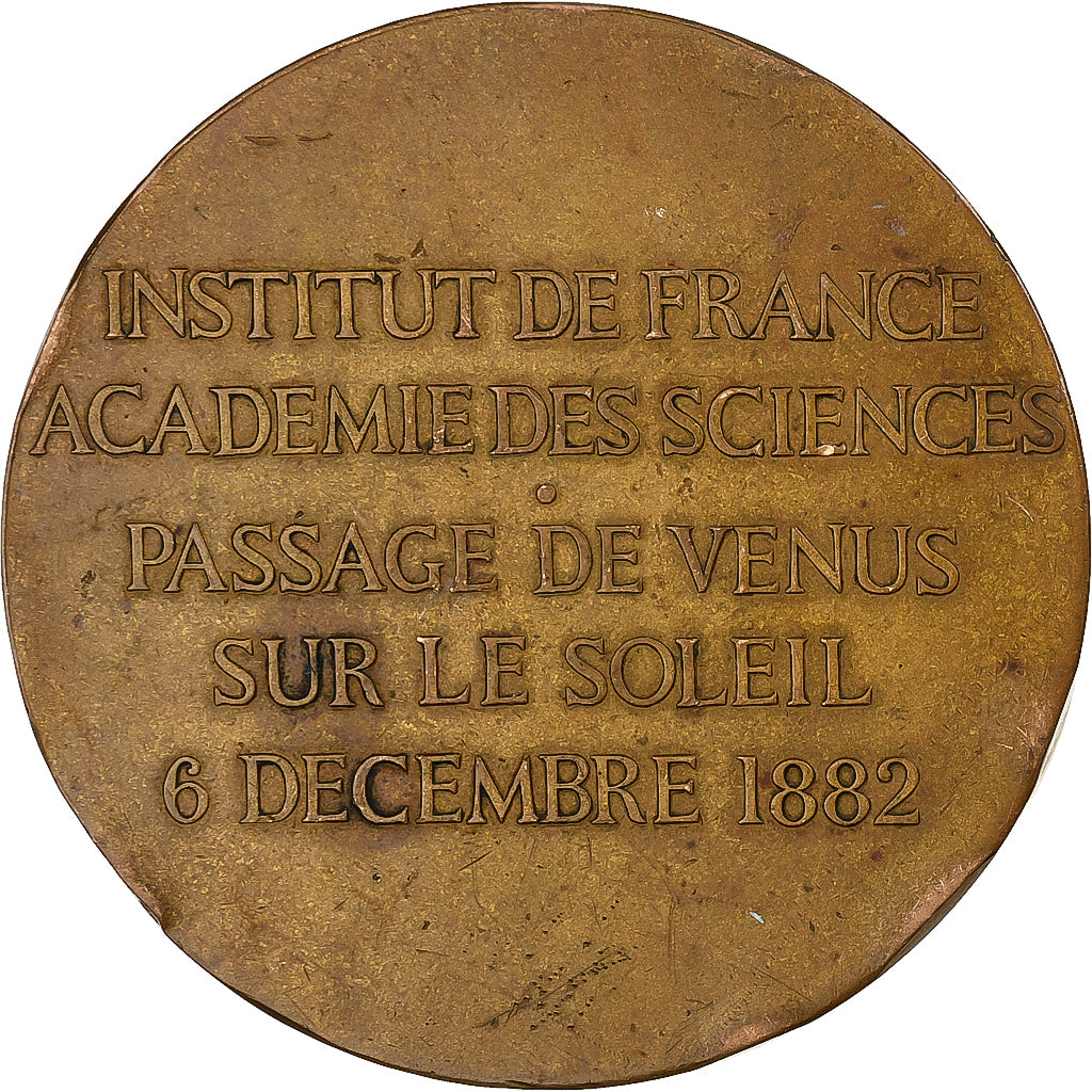 Francia, medaglia, Institut de France, passage de Vénus sur le soleil, 1882