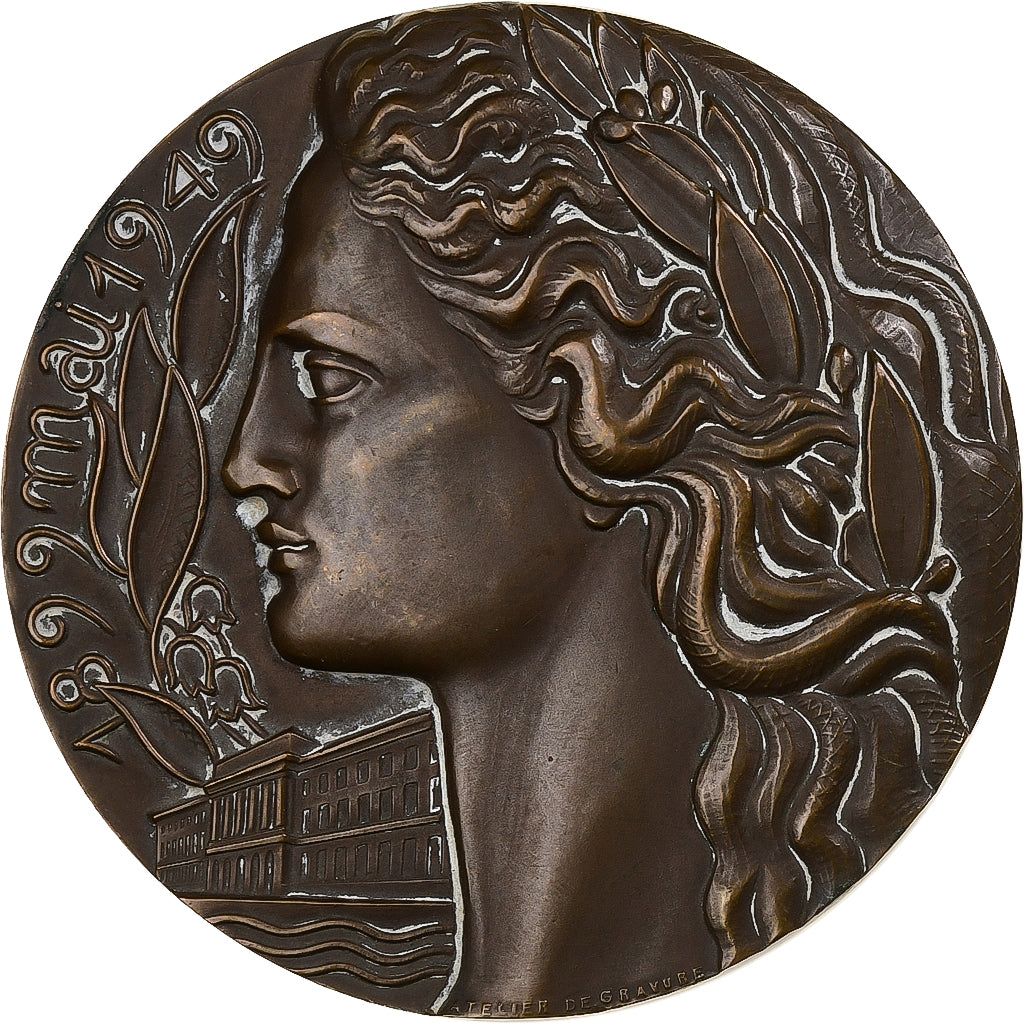 France, Medal, Cinquantenaire du syndicat des ouvriers des monnaies et