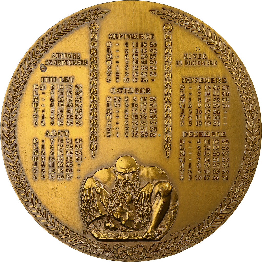 Francia, medaglia, Calendrier, 1966, Bronzo, SPL-