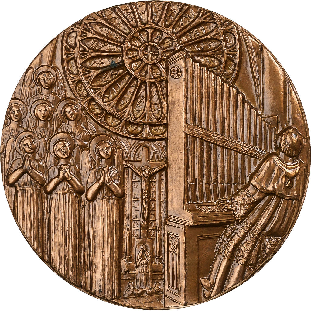 France, Medal, Josquin des Prés, Condé-sur-Escaut, Bronze, Sarrabezolles