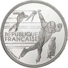 França, 100 Francs, Albertville - Patinage de vitesse, 1990, MDP, Prata