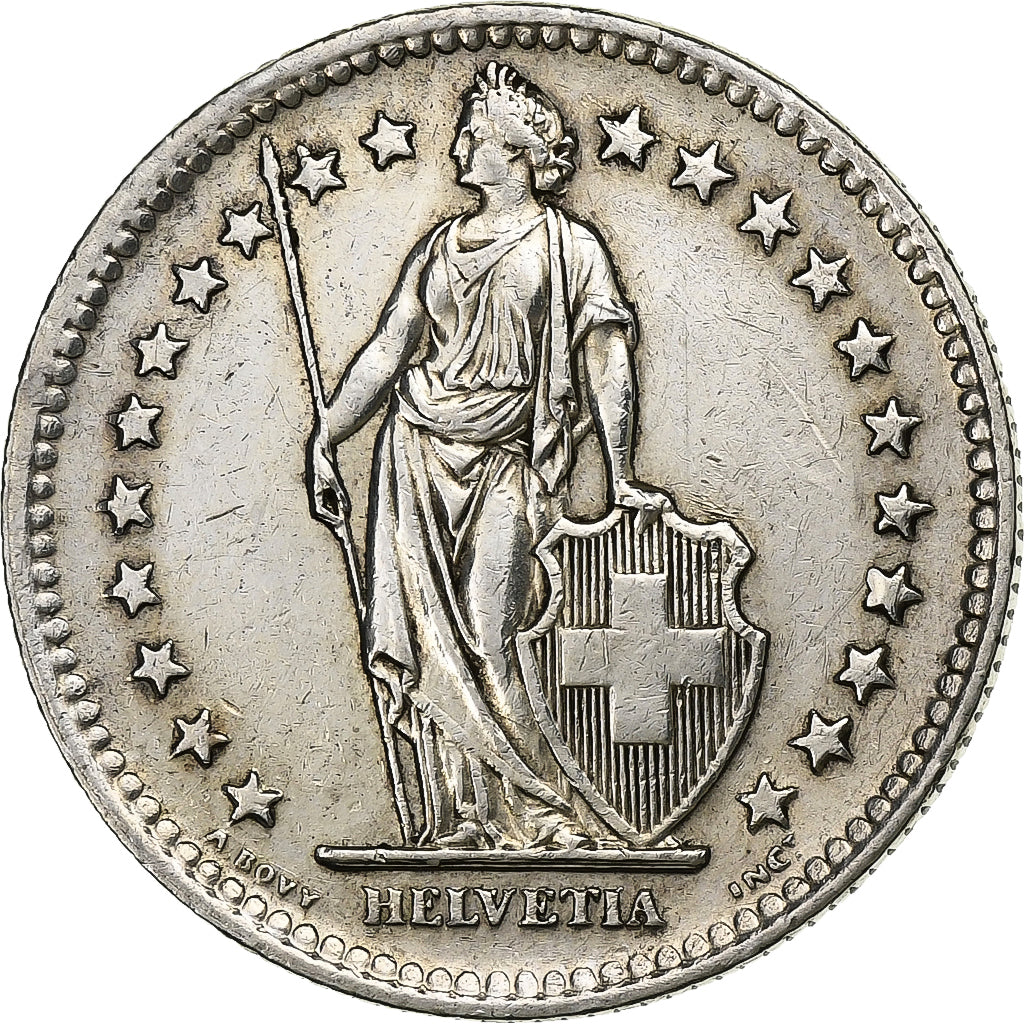 Switzerland, 2 Francs, 1948, Bern, Silver, MS(60-62), KM:21