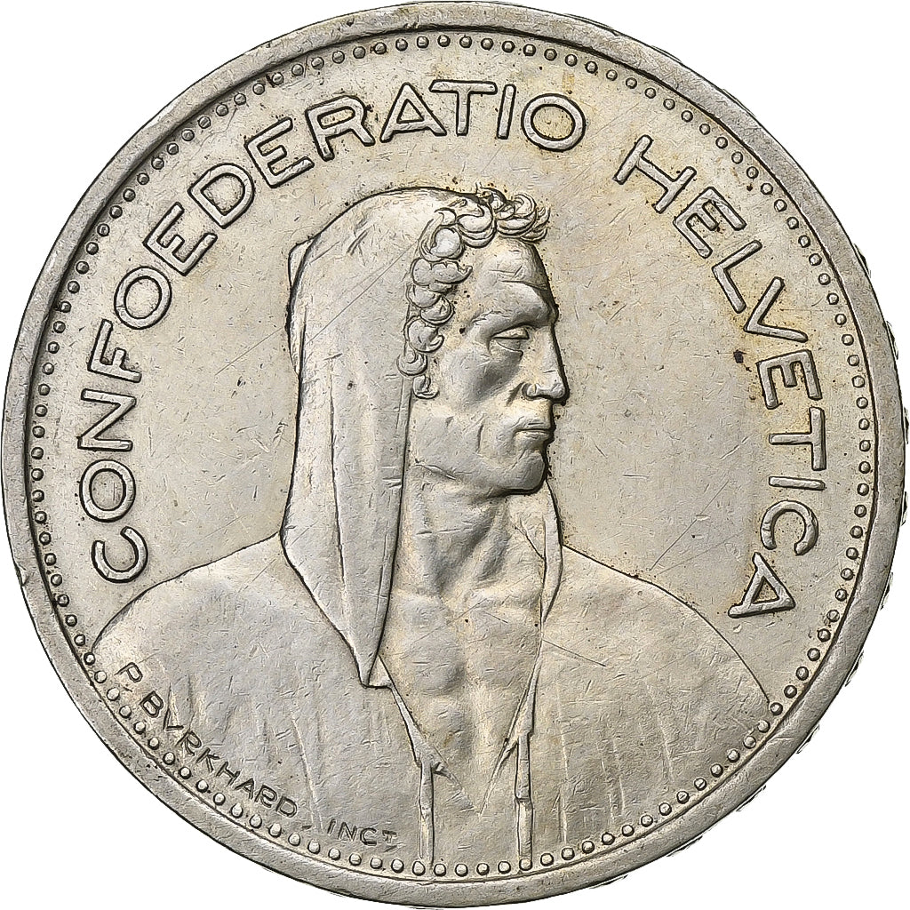 Schweiz, 5 Francs, 1954, Bern, Silber, VZ, KM:40