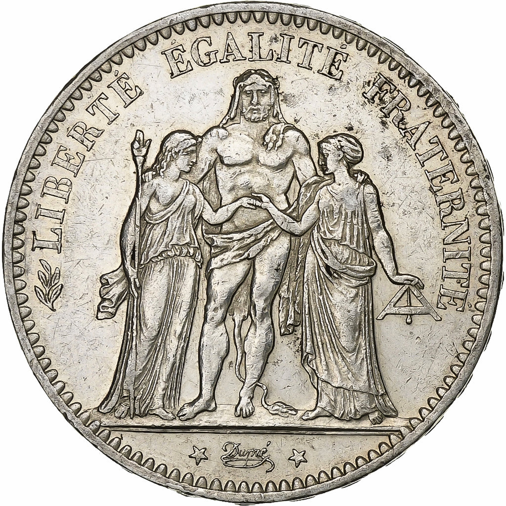 Frankrijk, 5 Francs, Hercule, 1876, Paris, Zilver, PR, KM:820