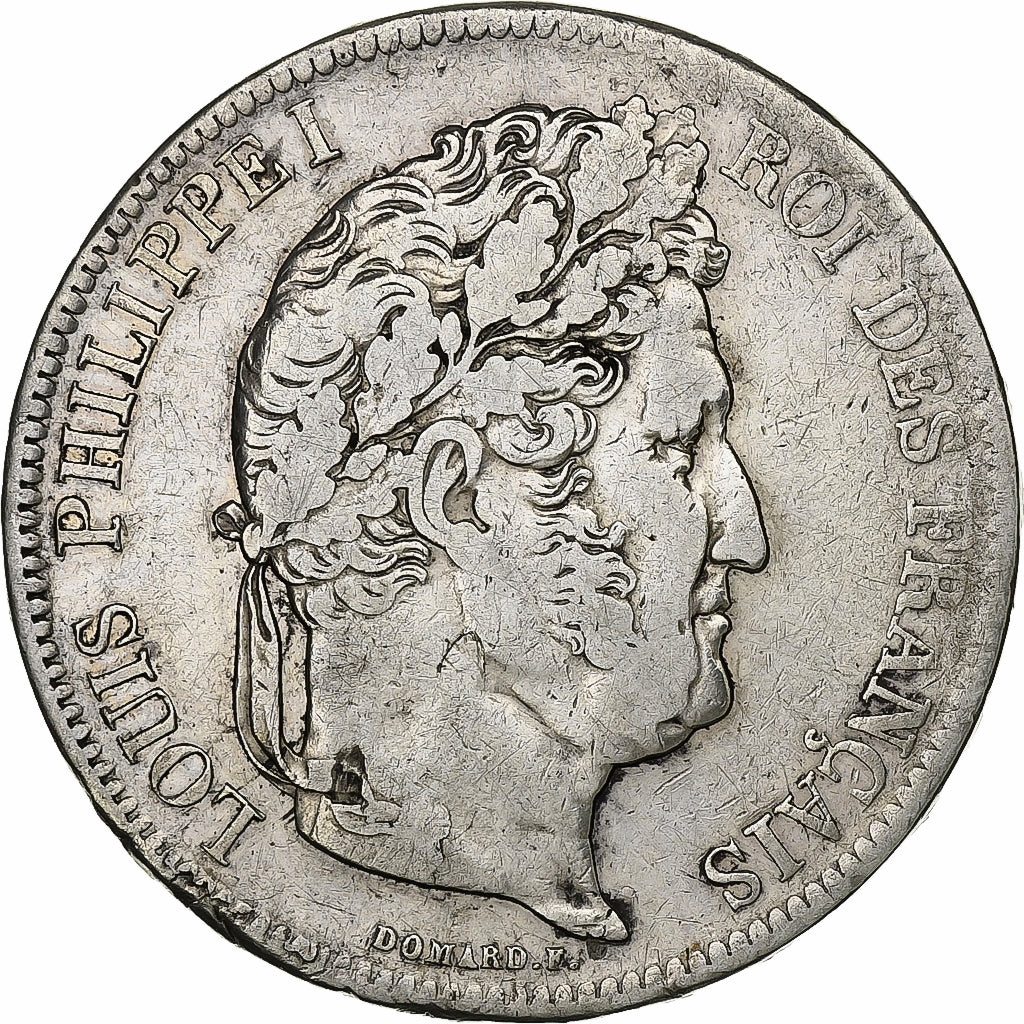 Francja, Louis-Philippe, 5 Francs, 1834, Marseille, Srebro, EF(40-45), KM:749