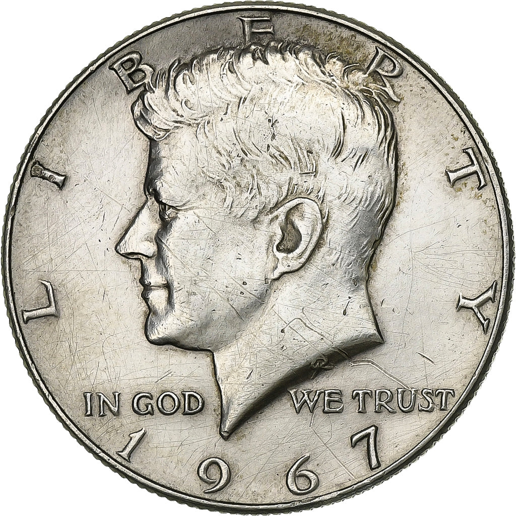États-Unis, Half Dollar, Kennedy, 1967, U.S. Mint, Argent, SUP, KM:202a