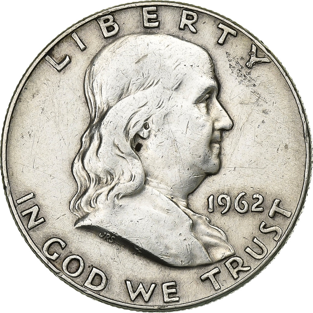 États-Unis, Half Dollar, Franklin, 1962, Denver, Argent, TTB+, KM:199