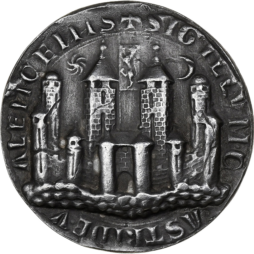 Francia, medalla, Sceau de la Ville de Valenciennes, Bronce plateado, SC