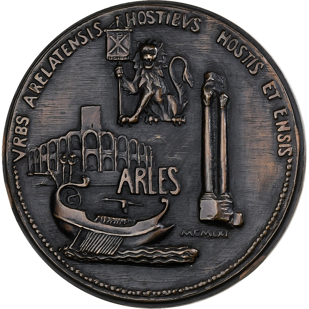 Francia, medalla, Auguste, Arles, 1954, Bronce, Courbier, SC