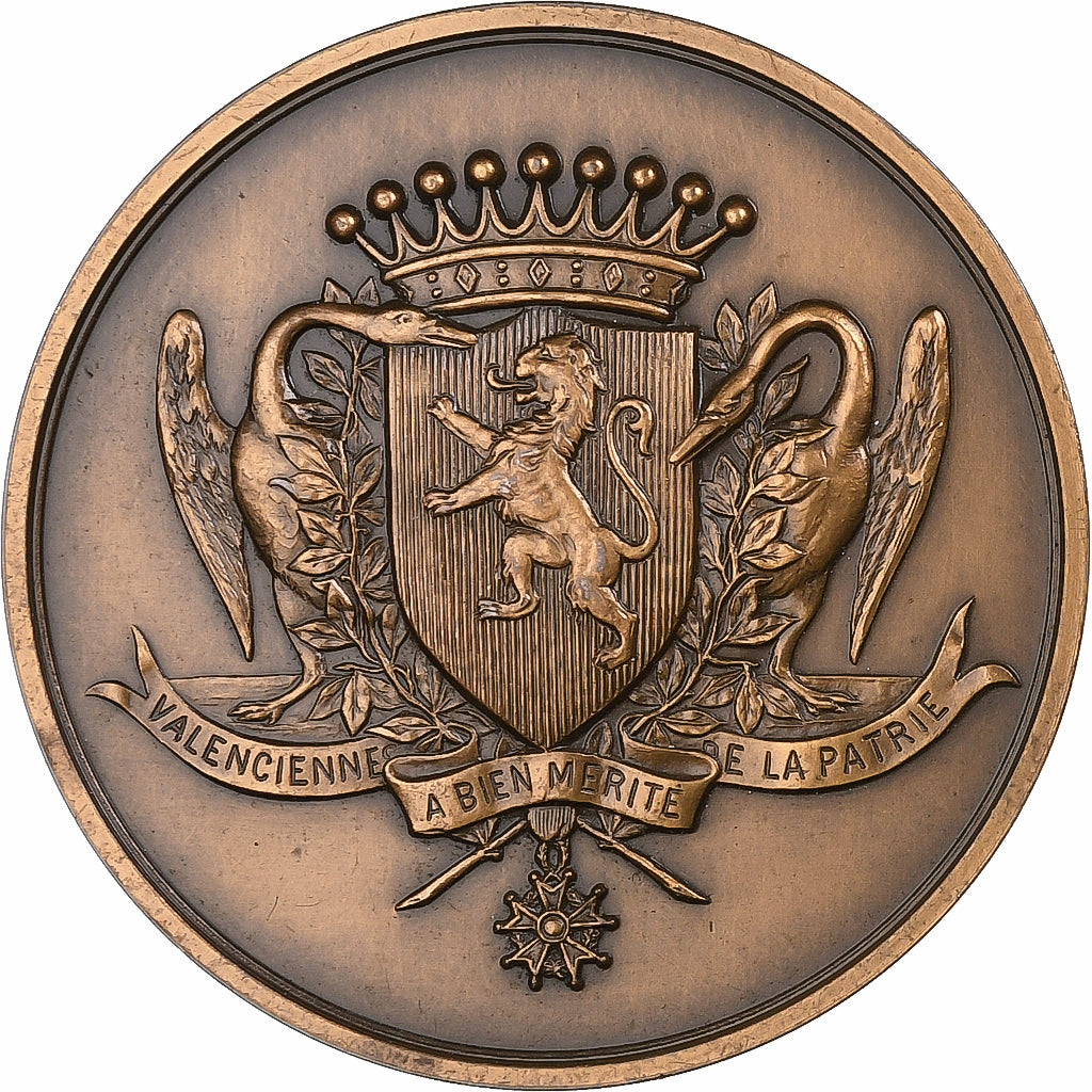 Francia, medaglia, Valenciennes a bien mérité de la Patrie, Bronzo, SPL