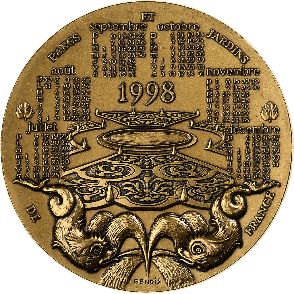 Frankreich, Medaille, Calendrier, 1998, Bronze, MDP, VZ