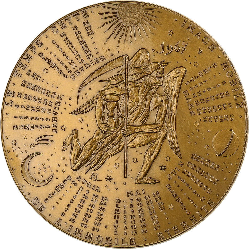 France, Medal, Calendrier, le temps qui dévore tout dévorera le temps, 1967