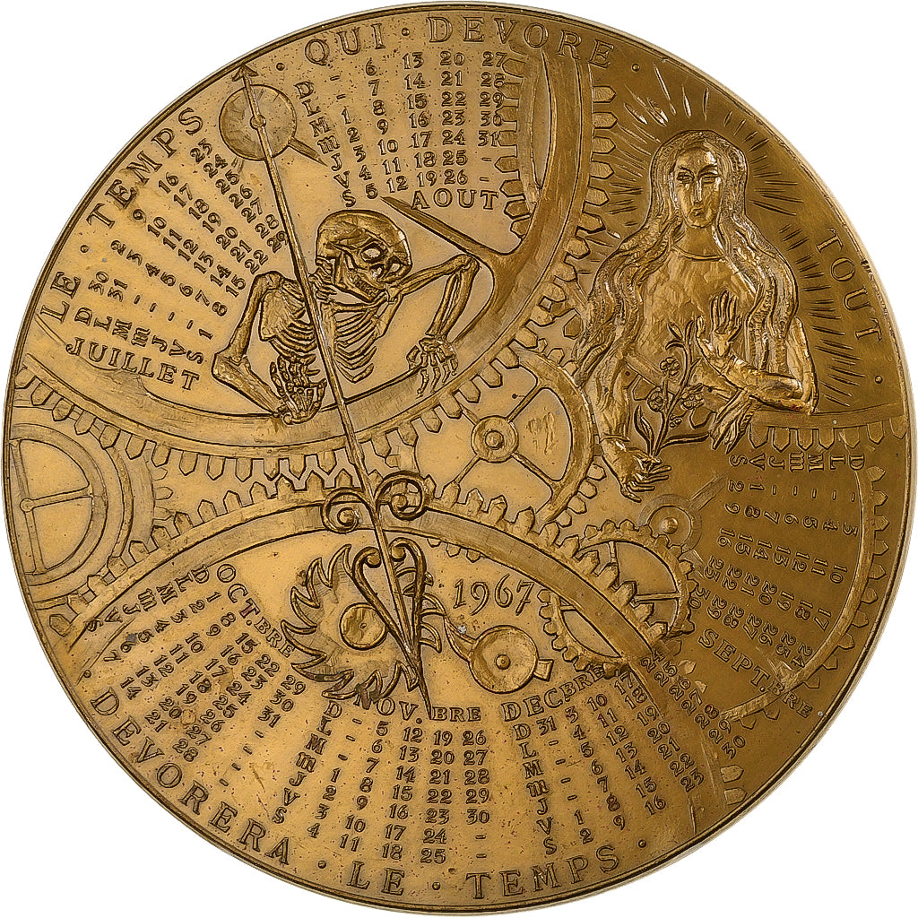 France, Medal, Calendrier, le temps qui dévore tout dévorera le temps, 1967