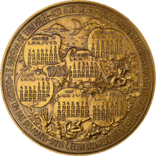 Frankrijk, Medaille, Calendrier, Nouvelle Année, Poésie, 1983, Bronzen, Marcel