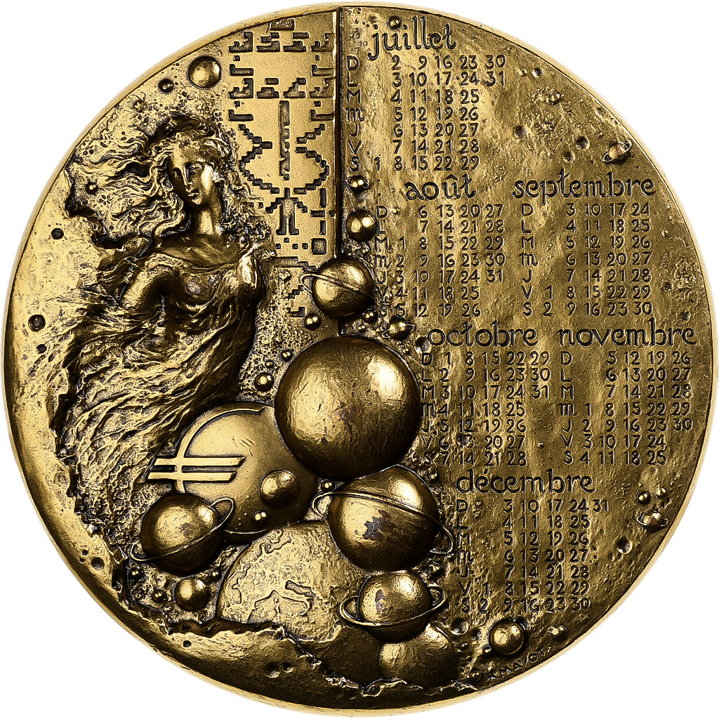 France, Médaille, Calendrier, Femme, Europe, 2000, Bronze, SUP, Mayot