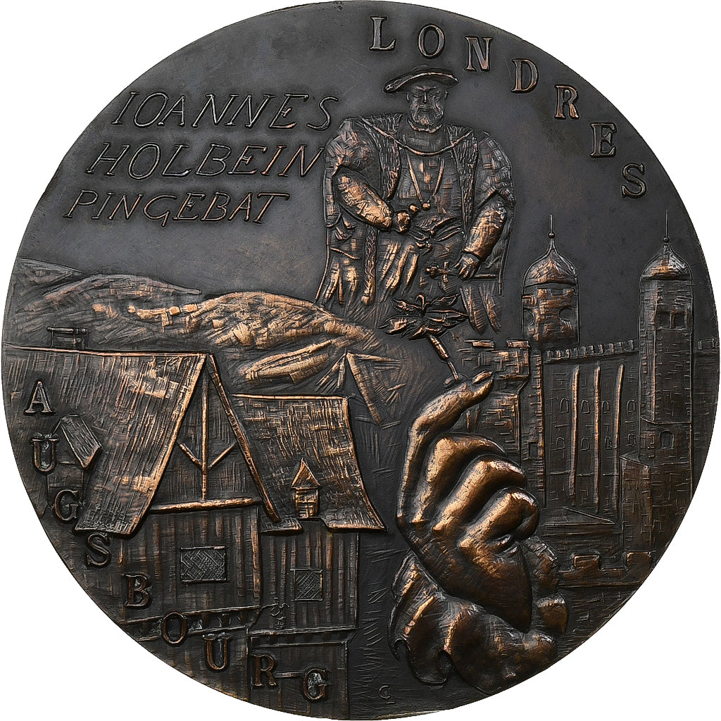 Francia, medaglia, Hans Holbein le Jeune, Bronzo, Lesot, SPL-