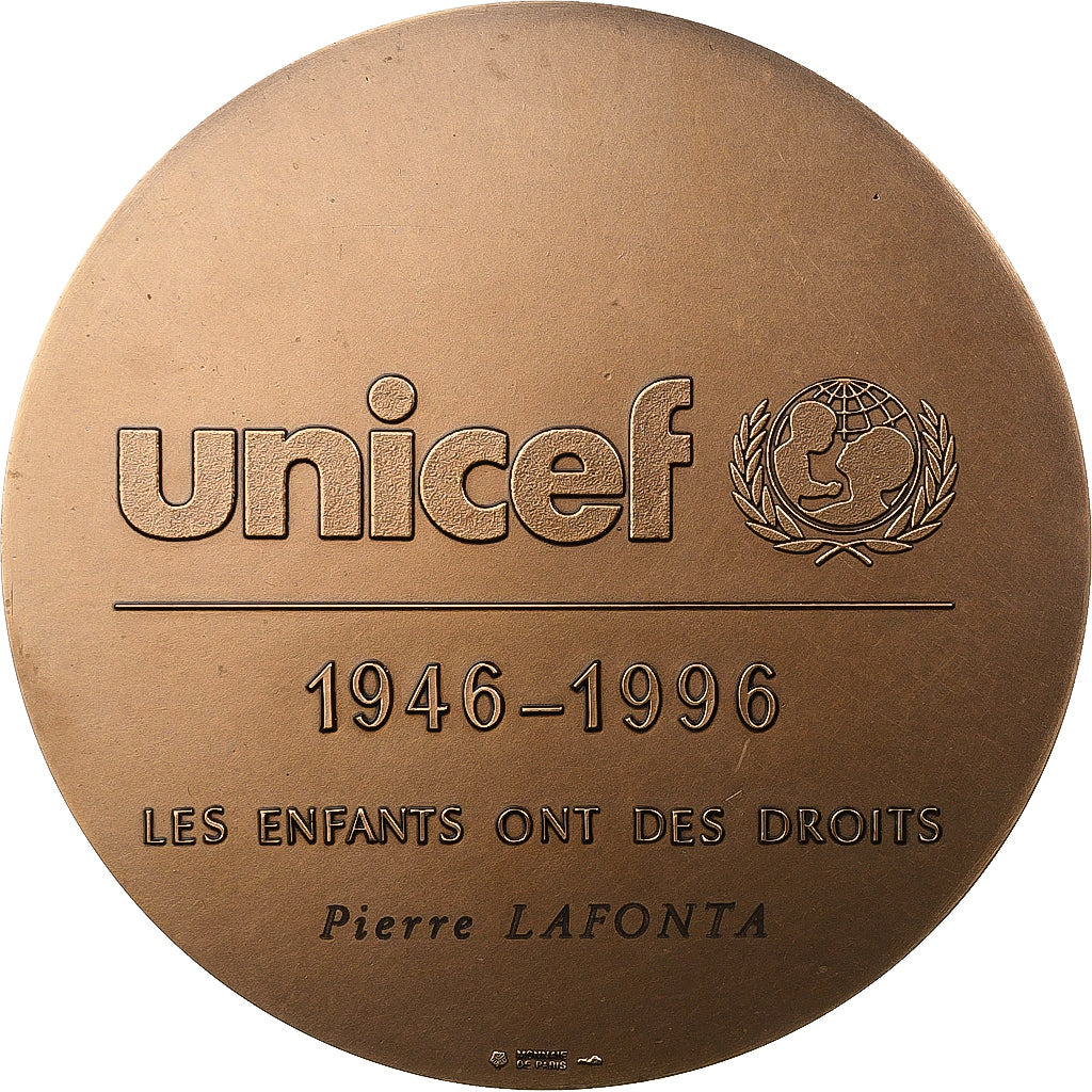 Francia, medaglia, Unicef, les enfants ont des droits, 1996, Bronzo, Arlaud