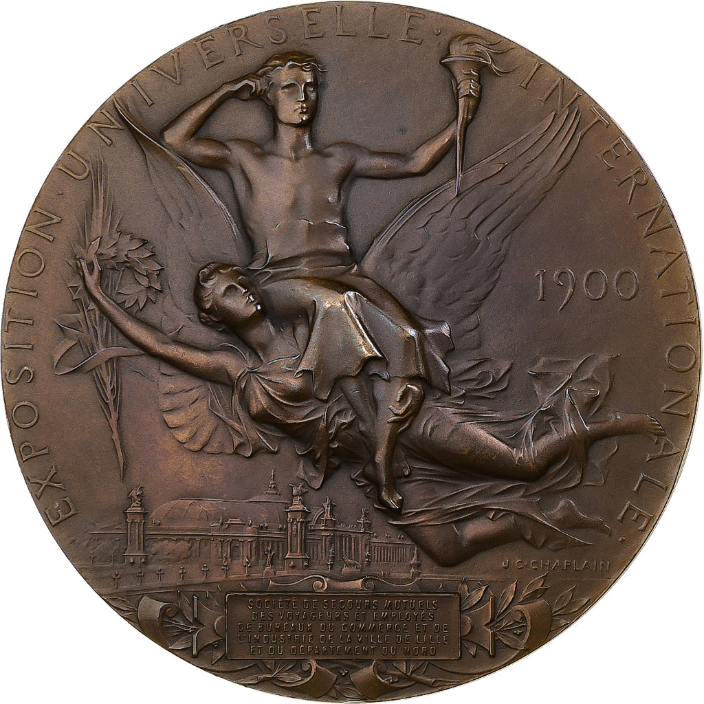 France, Medal, Exposition Universelle Internationale, 1900, Bronze, Chaplain