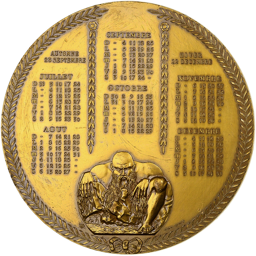 Francia, medalla, Calendrier, 1966, Bronce, EBC