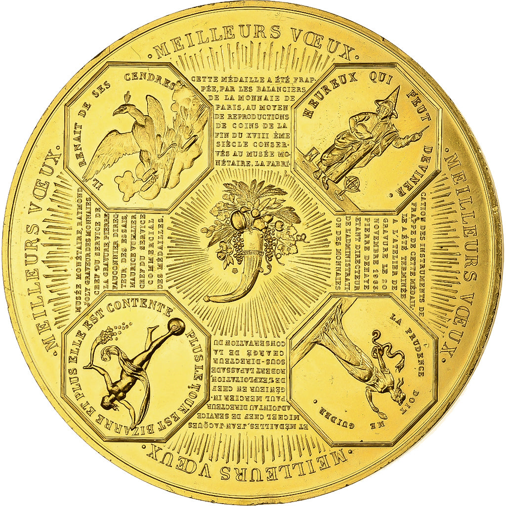 Francia, medaglia, Médaille de voeux, Bronzo, SPL-