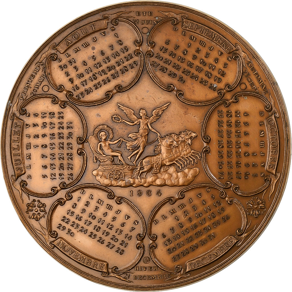 Francia, medalla, Calendrier, 1964, Bronce, EBC