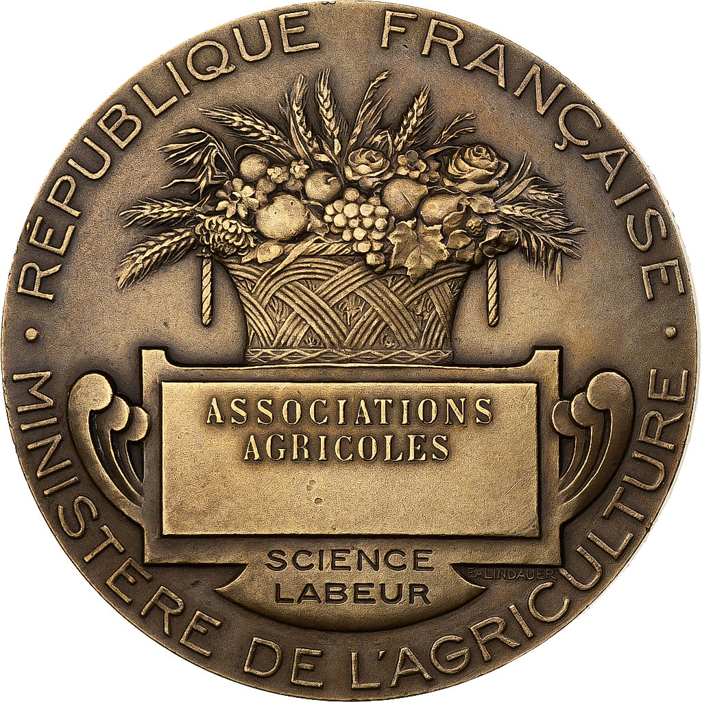 Francia, medalla, Ministère de l'Agriculture, Associations Agricoles, Bronce