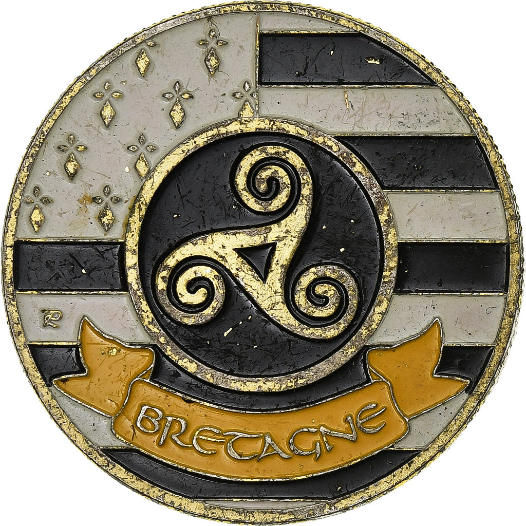 Francja, Token, Bretagne - Breizh, Miedzionikiel Aluminium, VF(30-35)