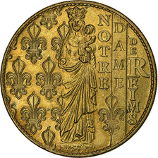 Francja, Token, Cathédrale Notre Dame de Reims, Miedzionikiel Aluminium