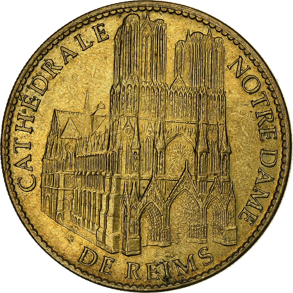 Francja, Token, Cathédrale Notre Dame de Reims, Miedzionikiel Aluminium