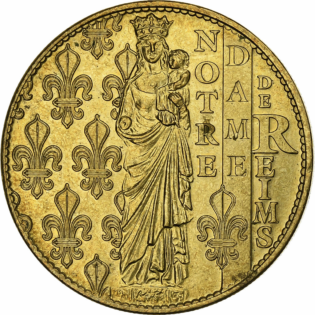 France, Token, Cathédrale Notre Dame de Reims, Copper-nickel Aluminium