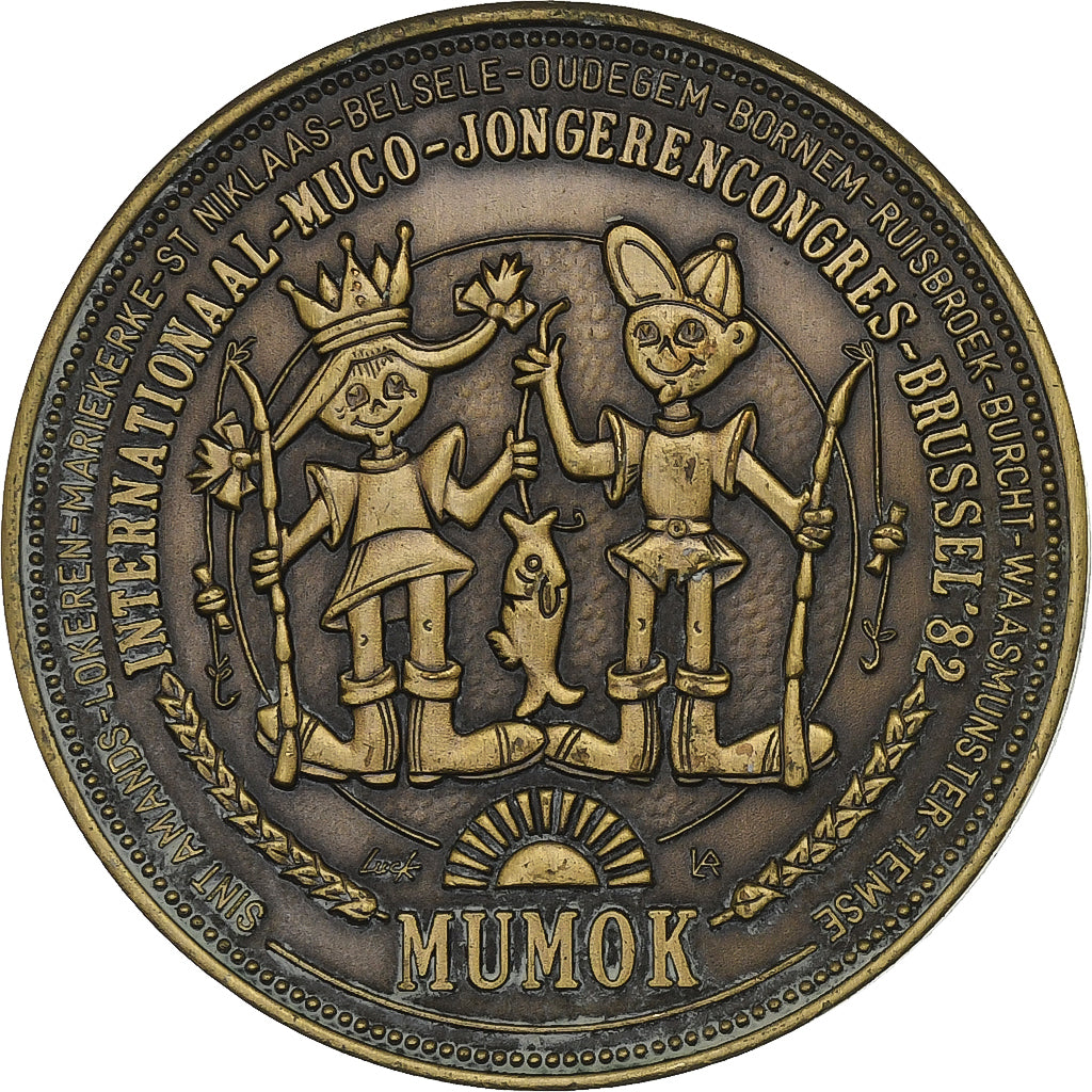 Bélgica, Token, 100 Bewinstropers - Sint Amands, 1982, Bronze, MS(60-62)