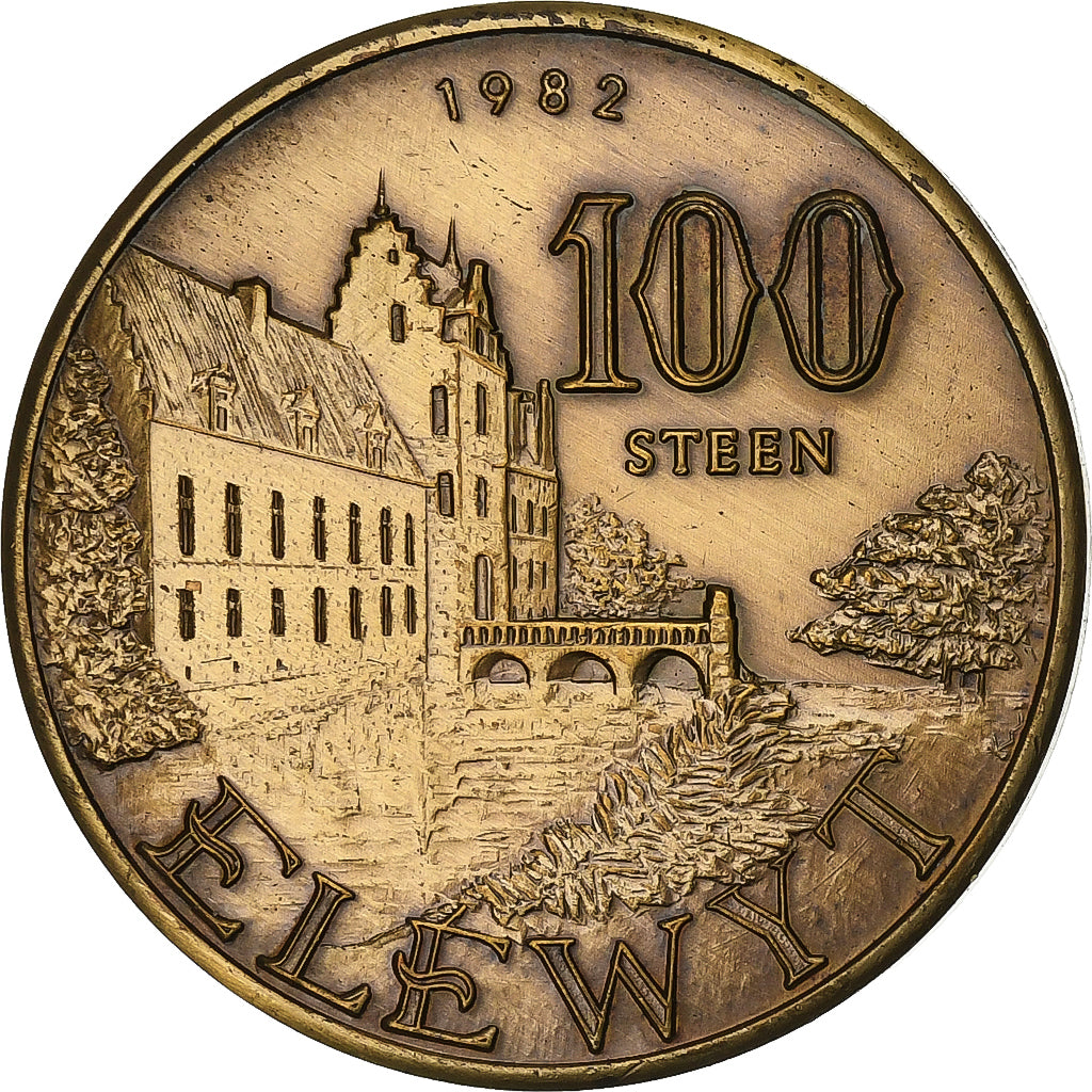 Belgique, Jeton, 100 Steen - Elewyt, 1982, Bronze, SUP