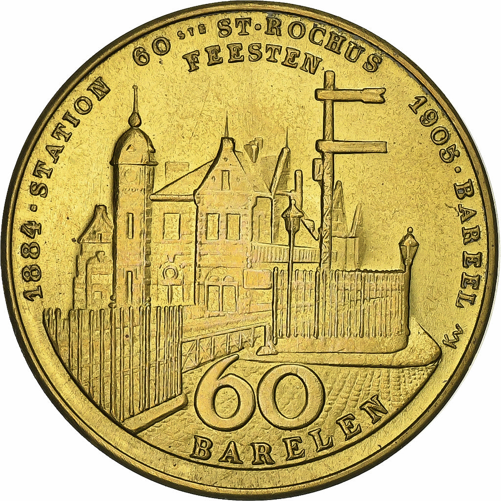 Bélgica, Token, 60 Barelen - Halle, 1982, Cobre, MS(63)