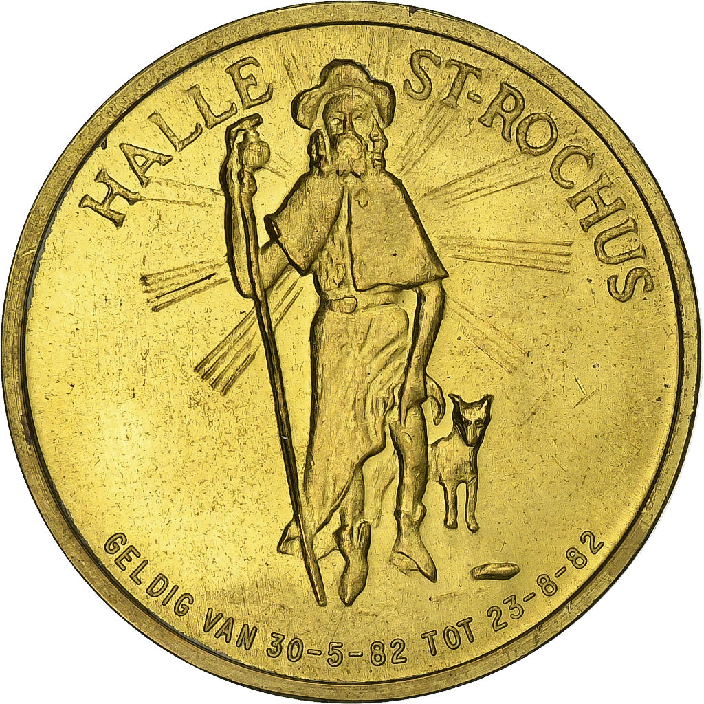 Bélgica, Token, 60 Barelen - Halle, 1982, Cobre, MS(63)