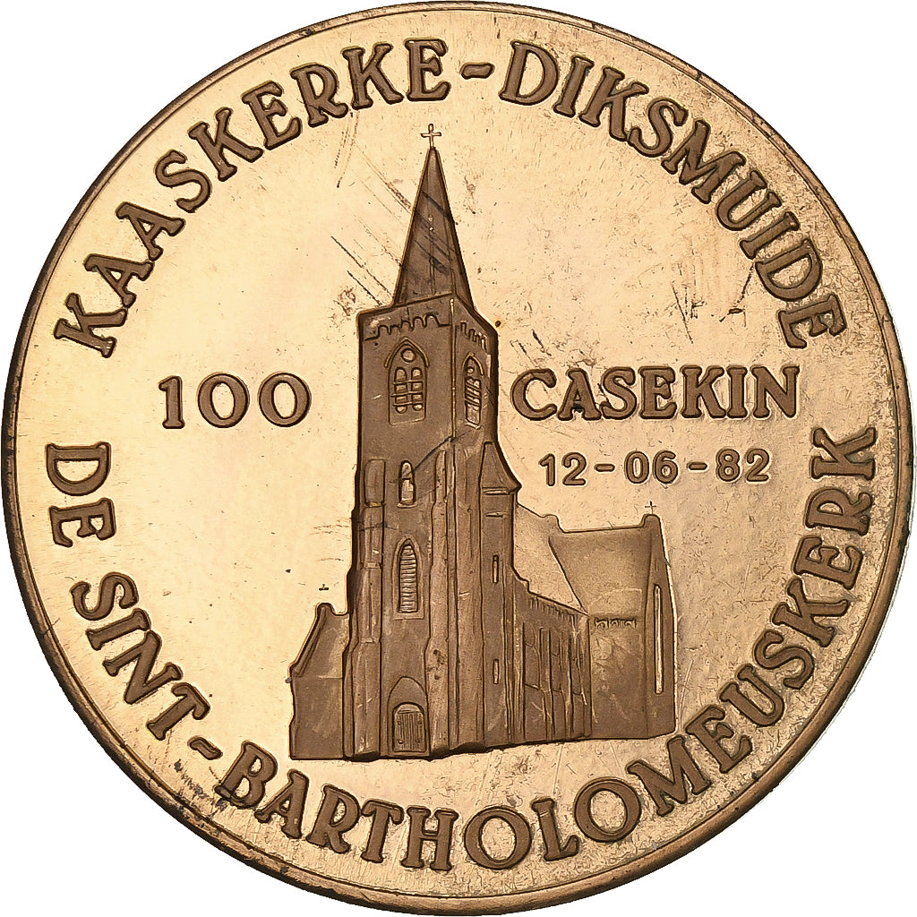 Belgique, Jeton, 100 Caseking, 1982, Bronze, SUP