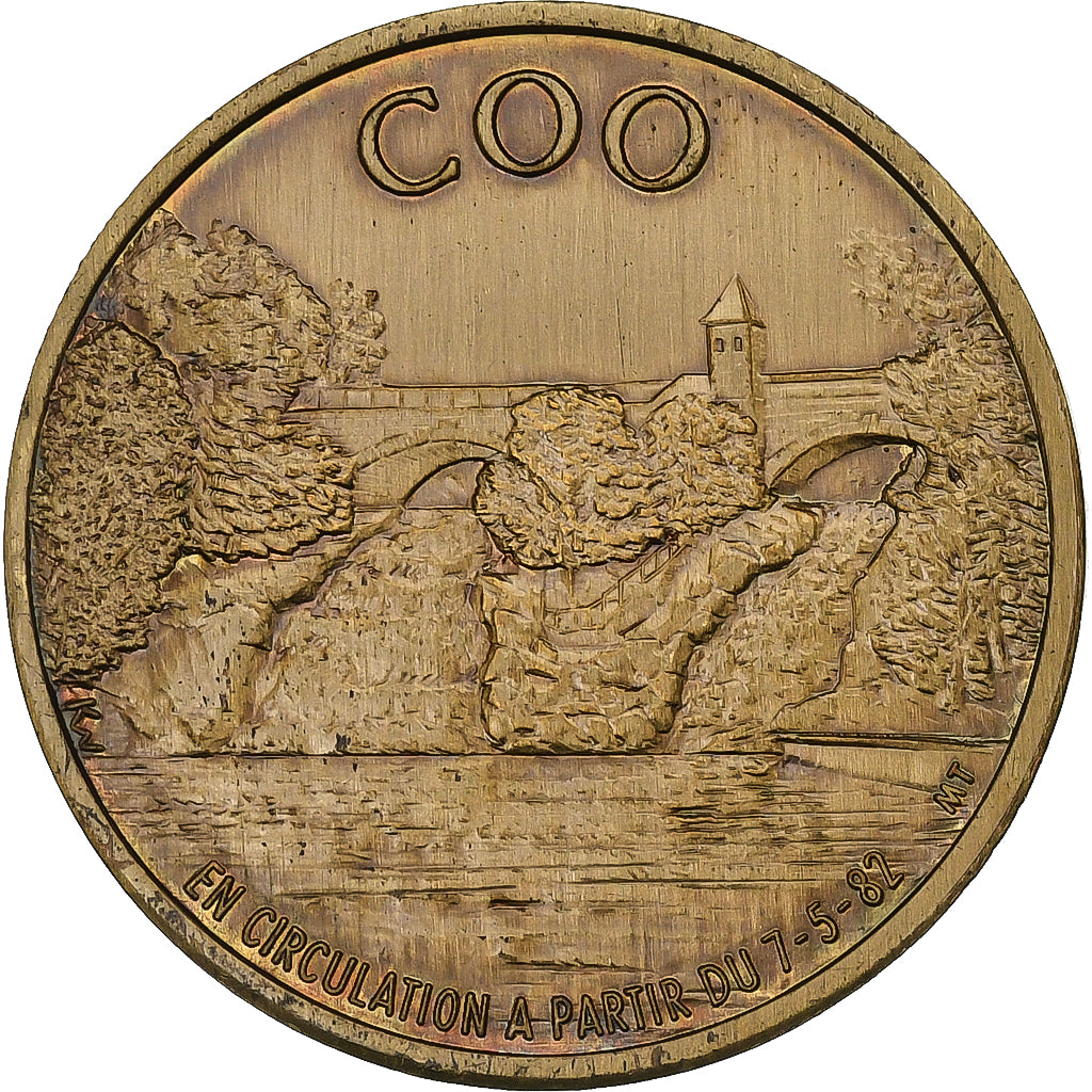 Belgique, Jeton, 100 Cascades, 1982, Bronze, SPL