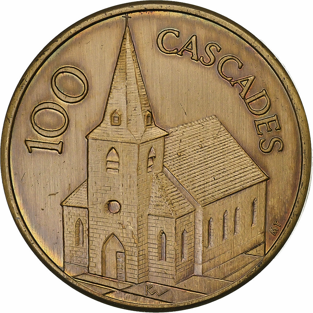 Belgique, Jeton, 100 Cascades, 1982, Bronze, SPL