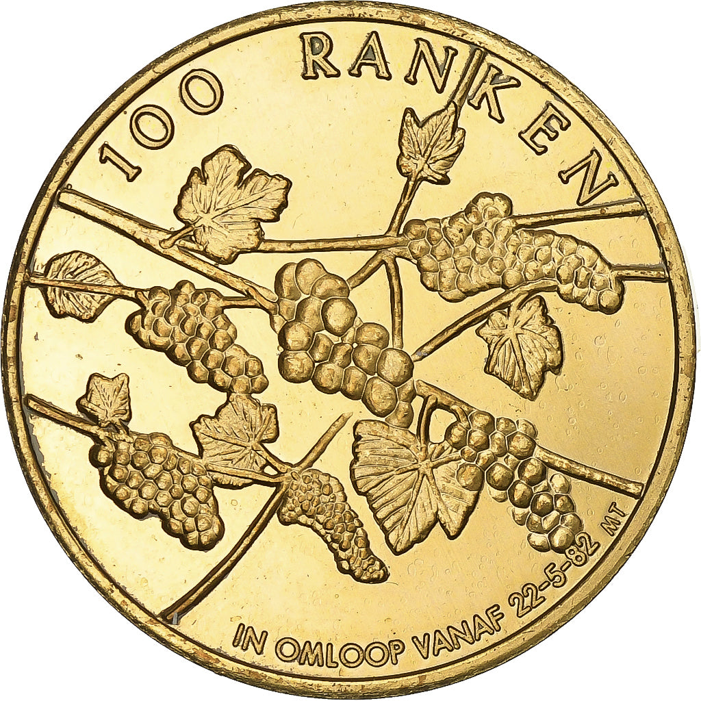 Bélgica, Token, 100 Ranken - Overijse, 1982, Bronze, AU(55-58)
