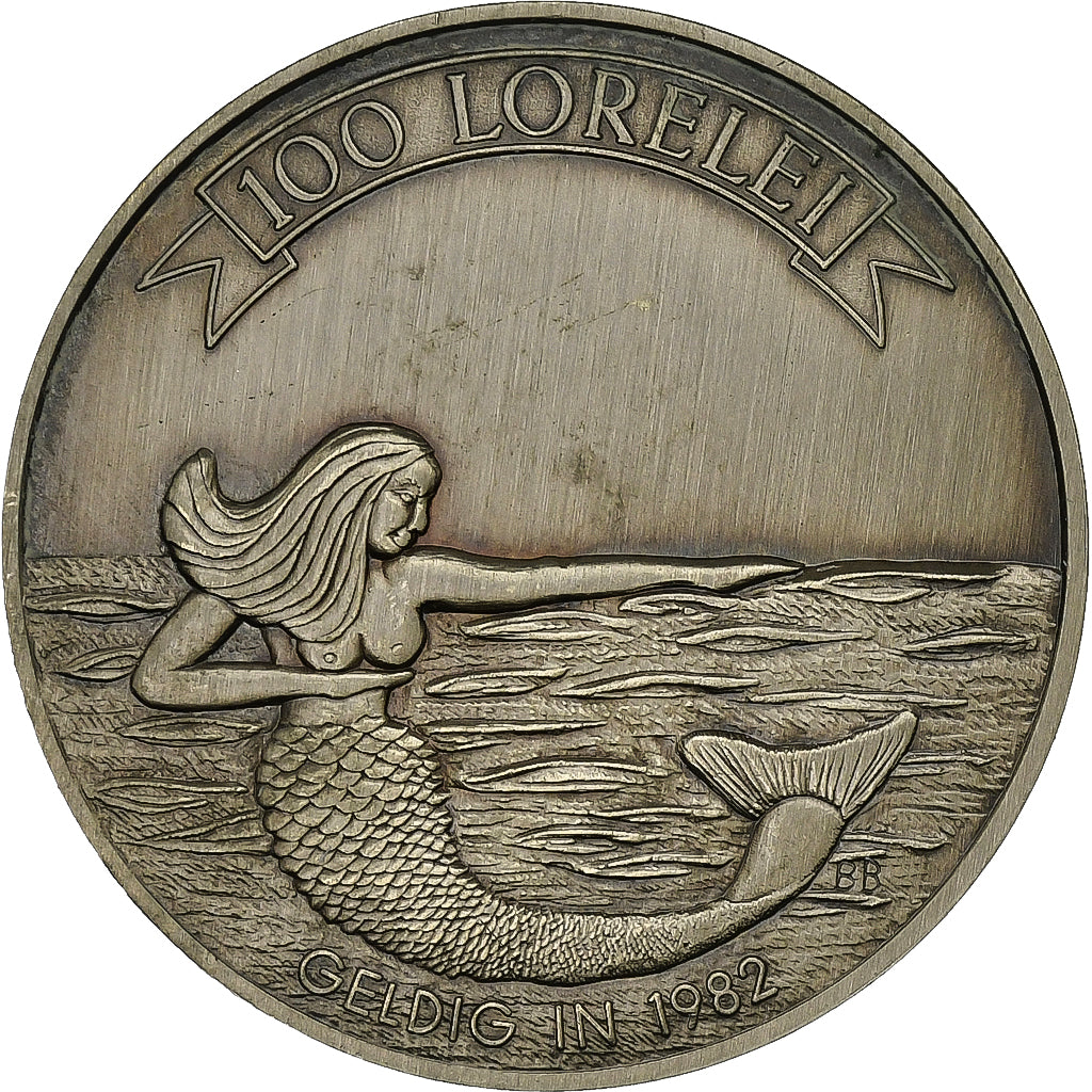 Bélgica, Token, 100 Lorelei - Londerzeel, 1982, Níquel-Latão, AU(55-58)