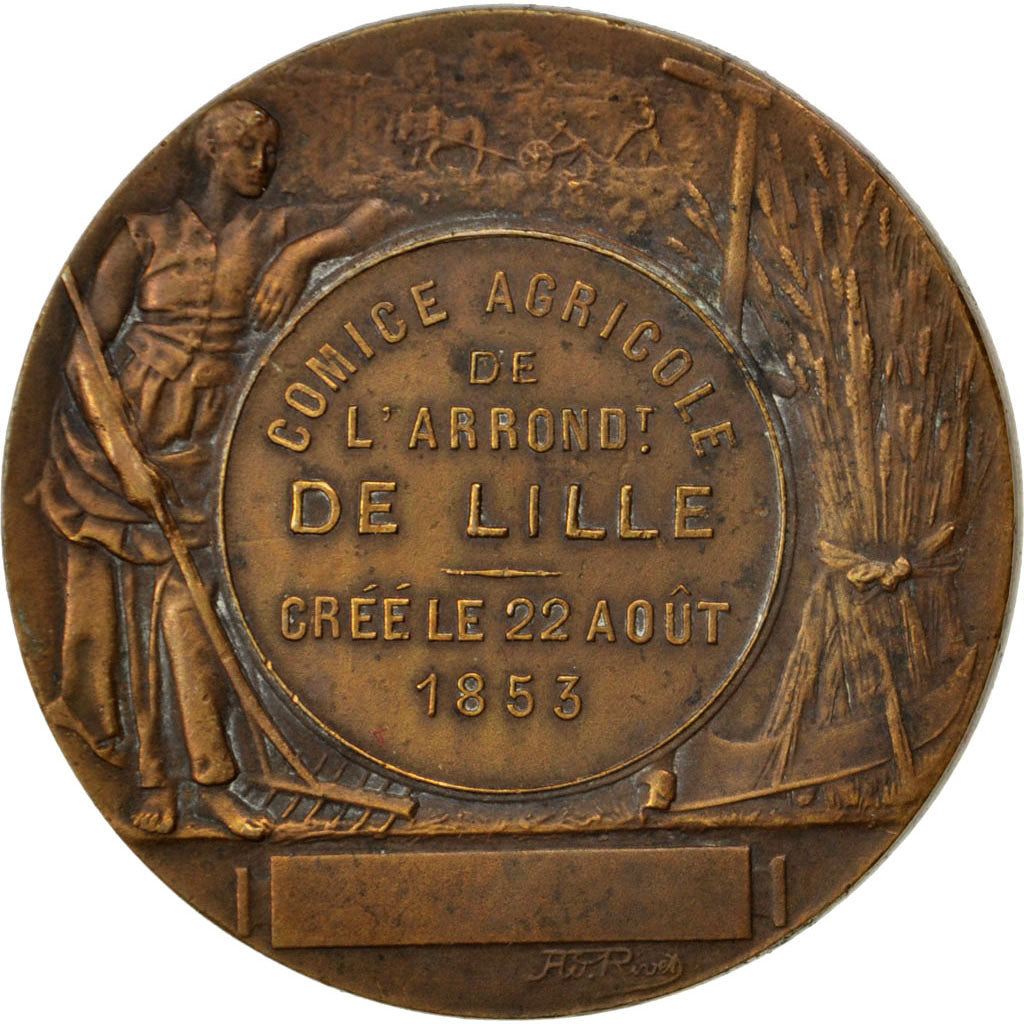 Frankrijk, Medaille, French Third Republic, Bronzen, Bottée, ZF+