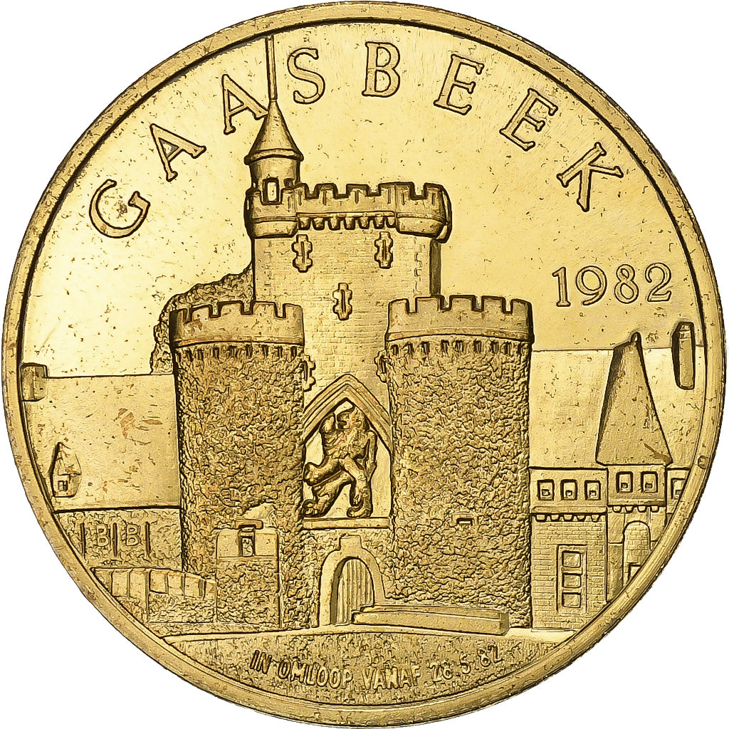 Belgium, Token, 100 Bruegel - Gaasbeek, 1982, Bronze, AU(55-58)