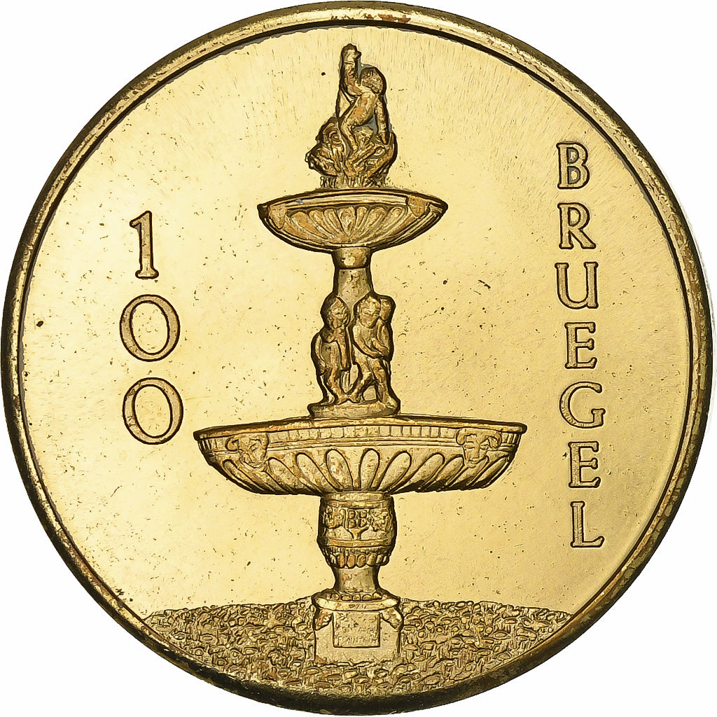 Belgium, Token, 100 Bruegel - Gaasbeek, 1982, Bronze, AU(55-58)