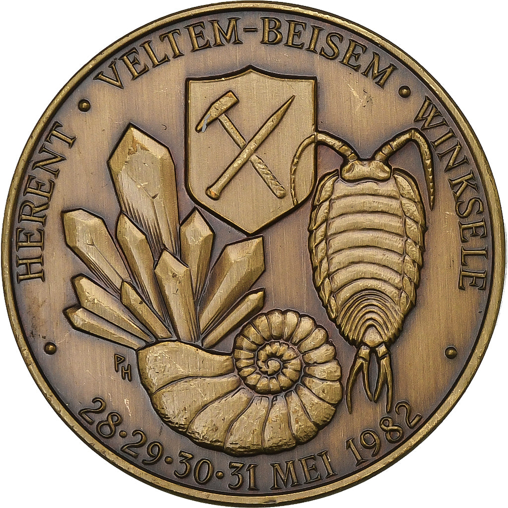 Bélgica, zeton, 50 Herentenaren - Veltem-Beisem, 1982, Bronce, SC