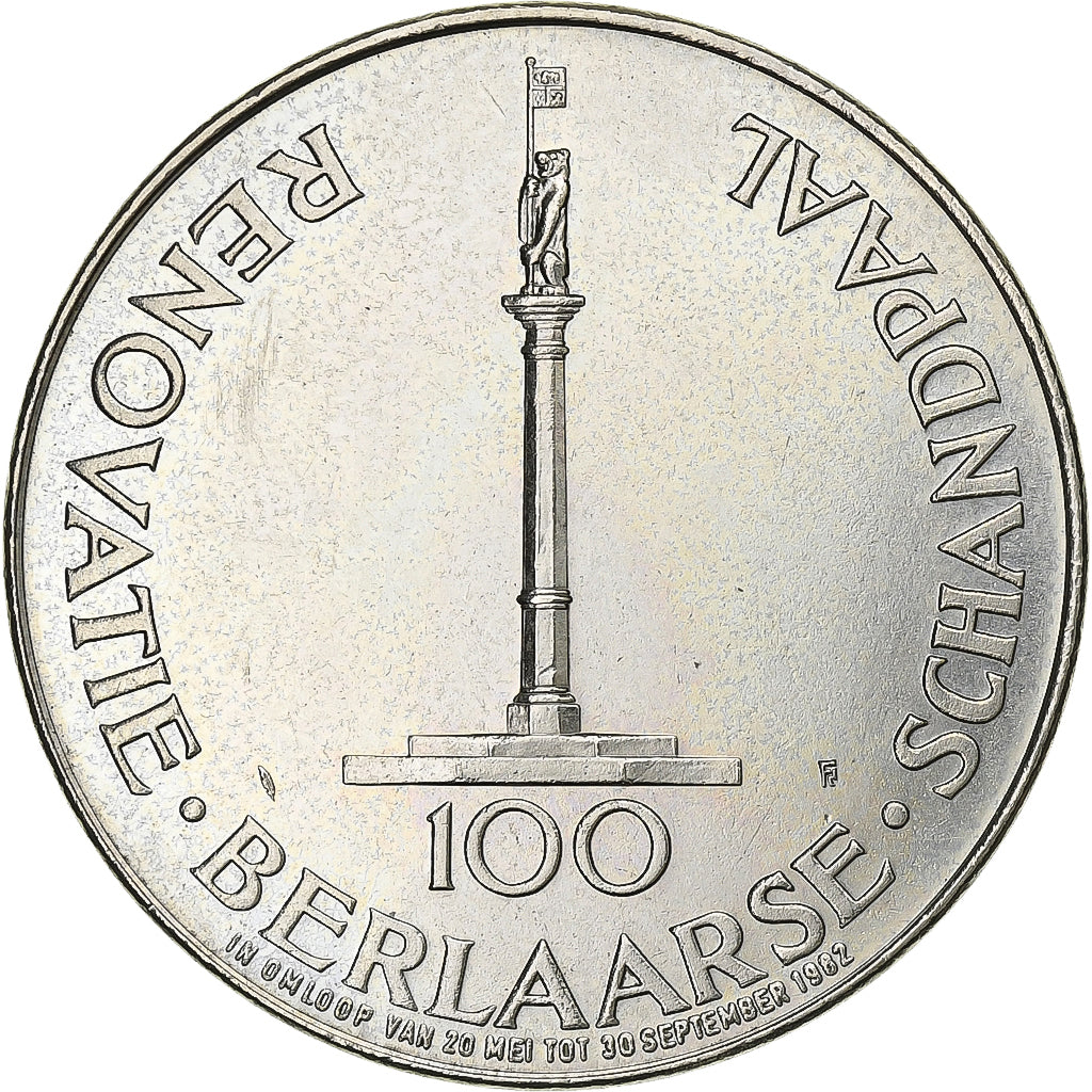 Bélgica, Token, 100 Berlaarse, 1982, Níquel-Latão, MS(60-62)